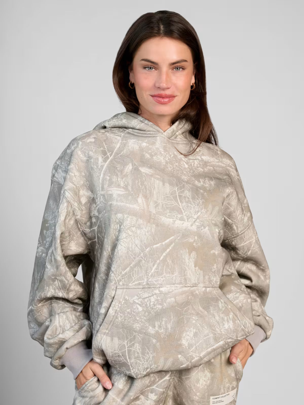 3D Leaf Print Athletic 2-Piece Set