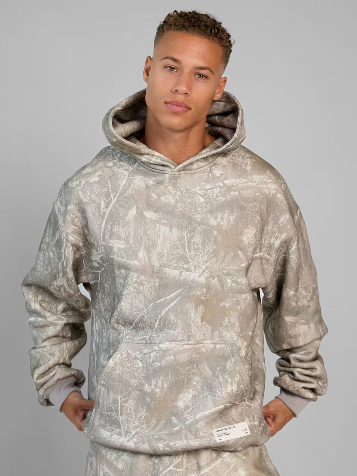 3D Leaf Print Athletic 2-Piece Set