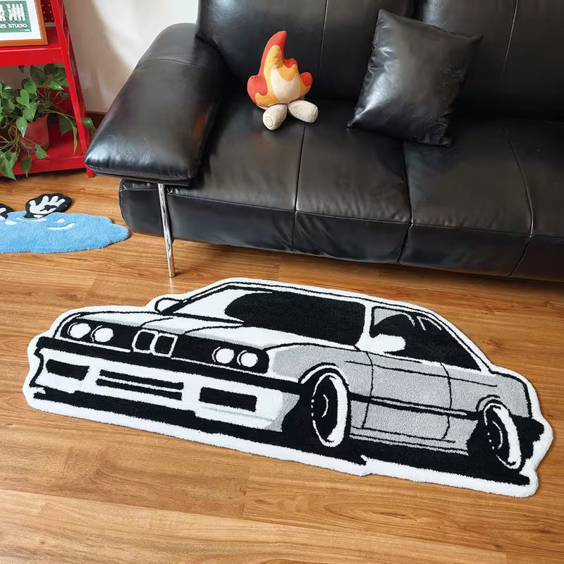 Vintage Car Pattern Soft Flannel Mat