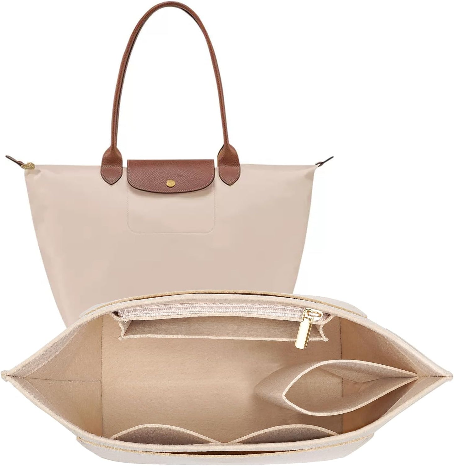 Felt Organizer Fits Longchamp le pliage L Handbag Insert