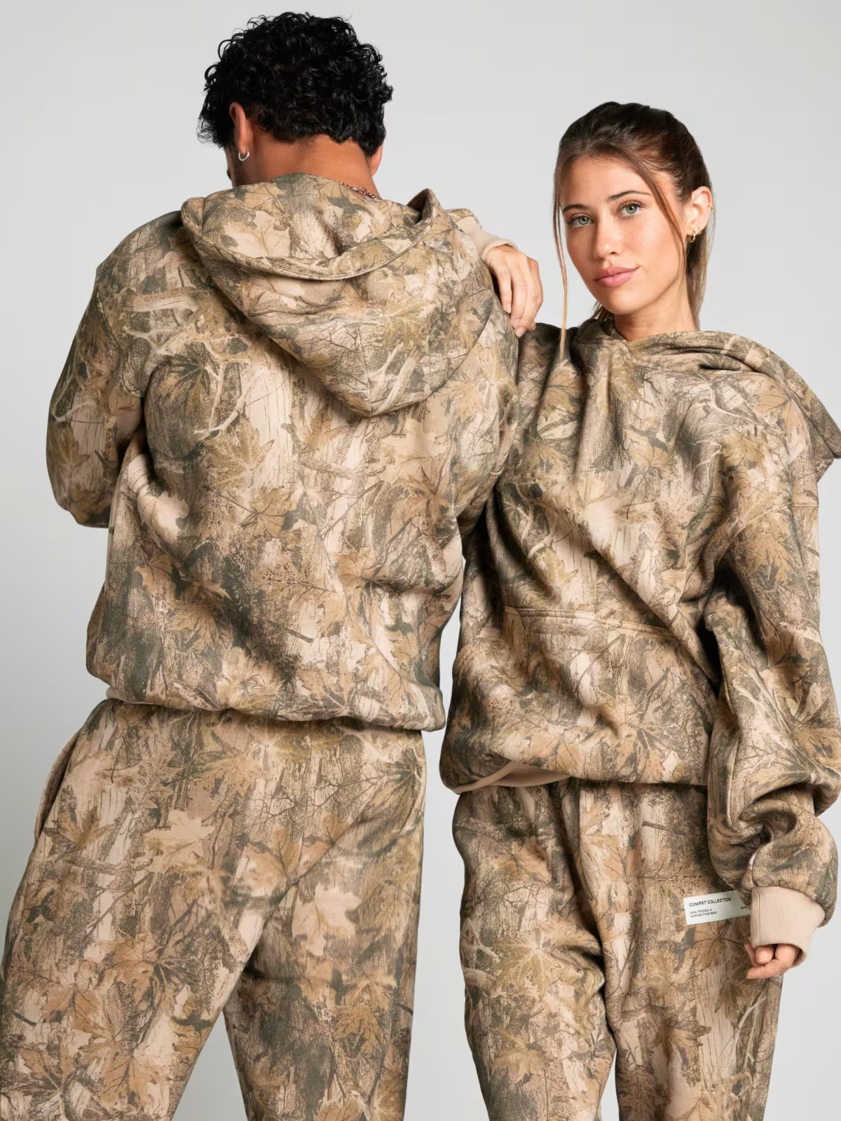 3D Leaf Print Athletic 2-Piece Set