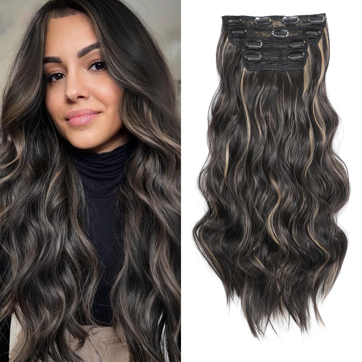QBeauty 4pcs Clip In Hair Extensions