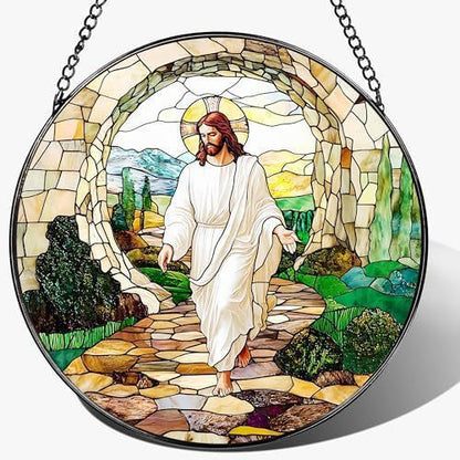 Our Lady of Guadalupe Faux Stained Glass Catholic Suncatcher