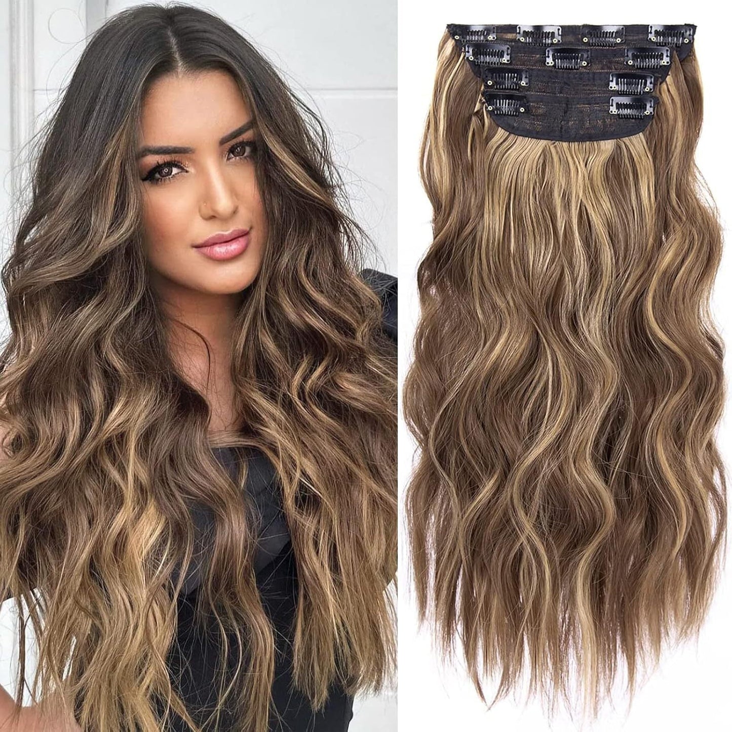QBeauty 4pcs Clip In Hair Extensions
