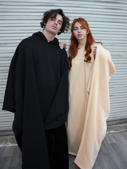 Eden Hoodie – Oversized Weighted Hoodie Cloak with Ultra-Soft Faux Fur Liner