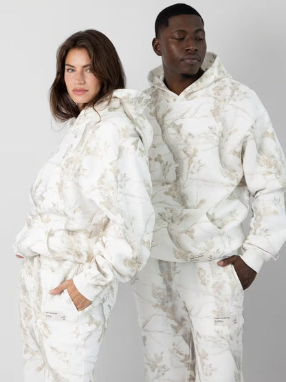3D Leaf Print Athletic 2-Piece Set