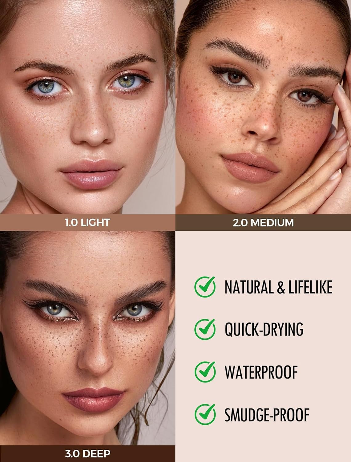 5-Point Faux Freckle Pen – Natural, Long-Lasting Finish