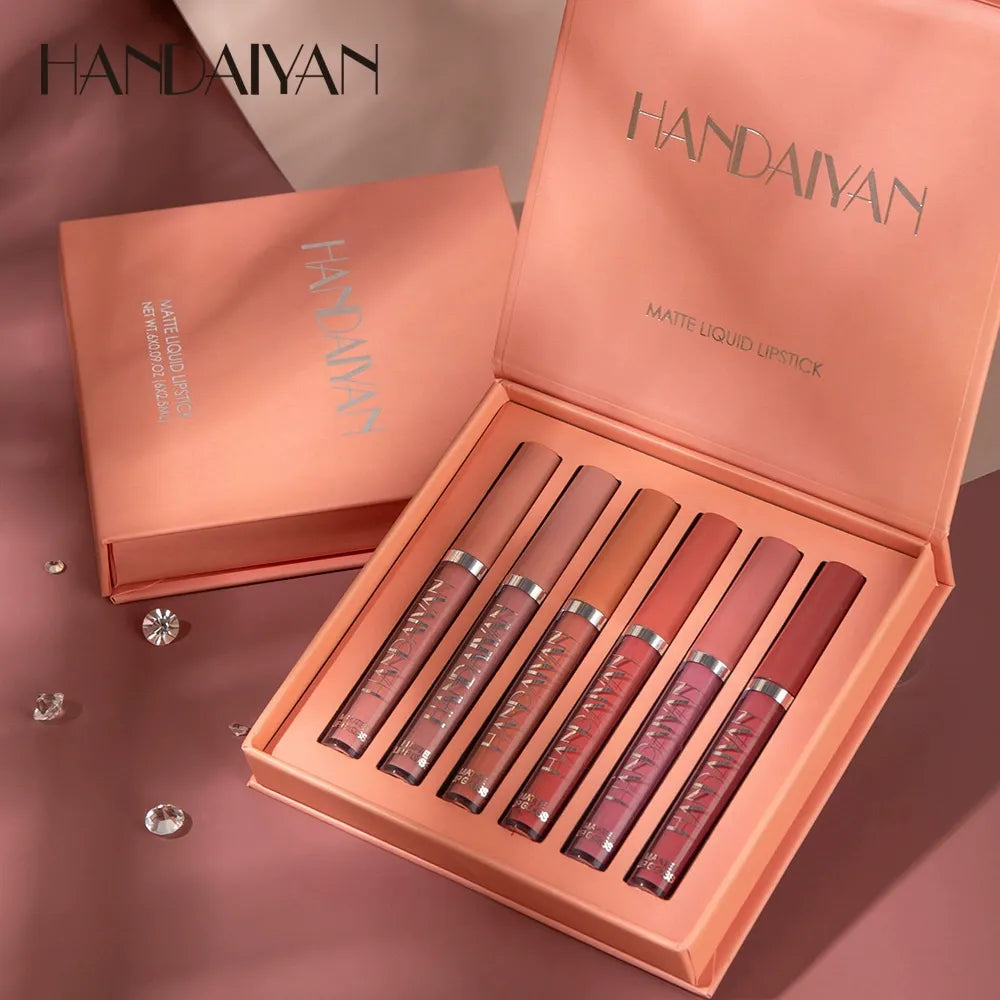 6-Piece Matte Lip Color Set – Long-Lasting, Velvet Smooth, Stunning Shades