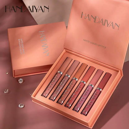 6-Piece Matte Lip Color Set – Long-Lasting, Velvet Smooth, Stunning Shades