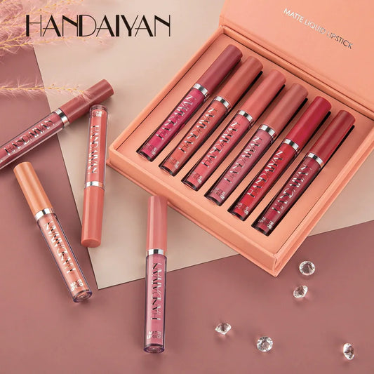 6-Piece Matte Lip Color Set – Long-Lasting, Velvet Smooth, Stunning Shades