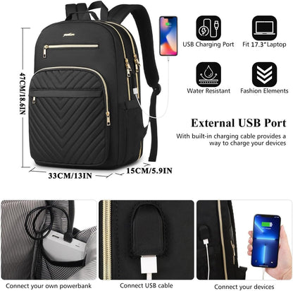 The V Laptop Backpack — Where Power Meets Elegance ⚡