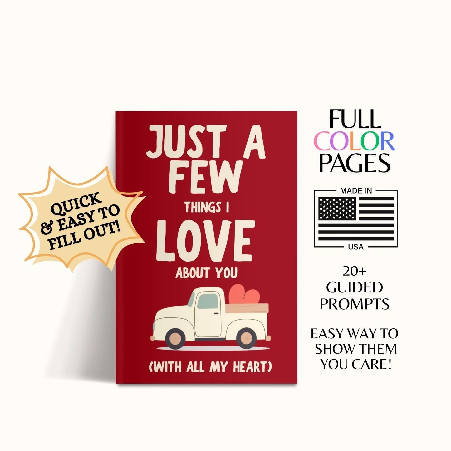 Just a Few Things I Love About You Couples Fill-In-Blank Book