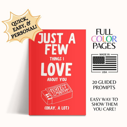Just a Few Things I Love About You Couples Fill-In-Blank Book