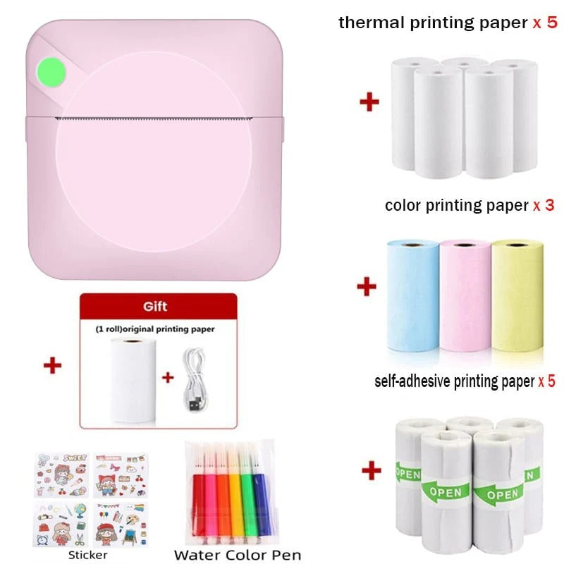 Portable Bluetooth Mini Printer for Photos & Notes