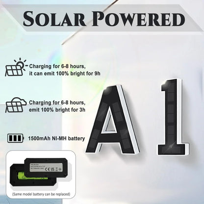 9 Inch Solar Lighted House Numbers for Outside